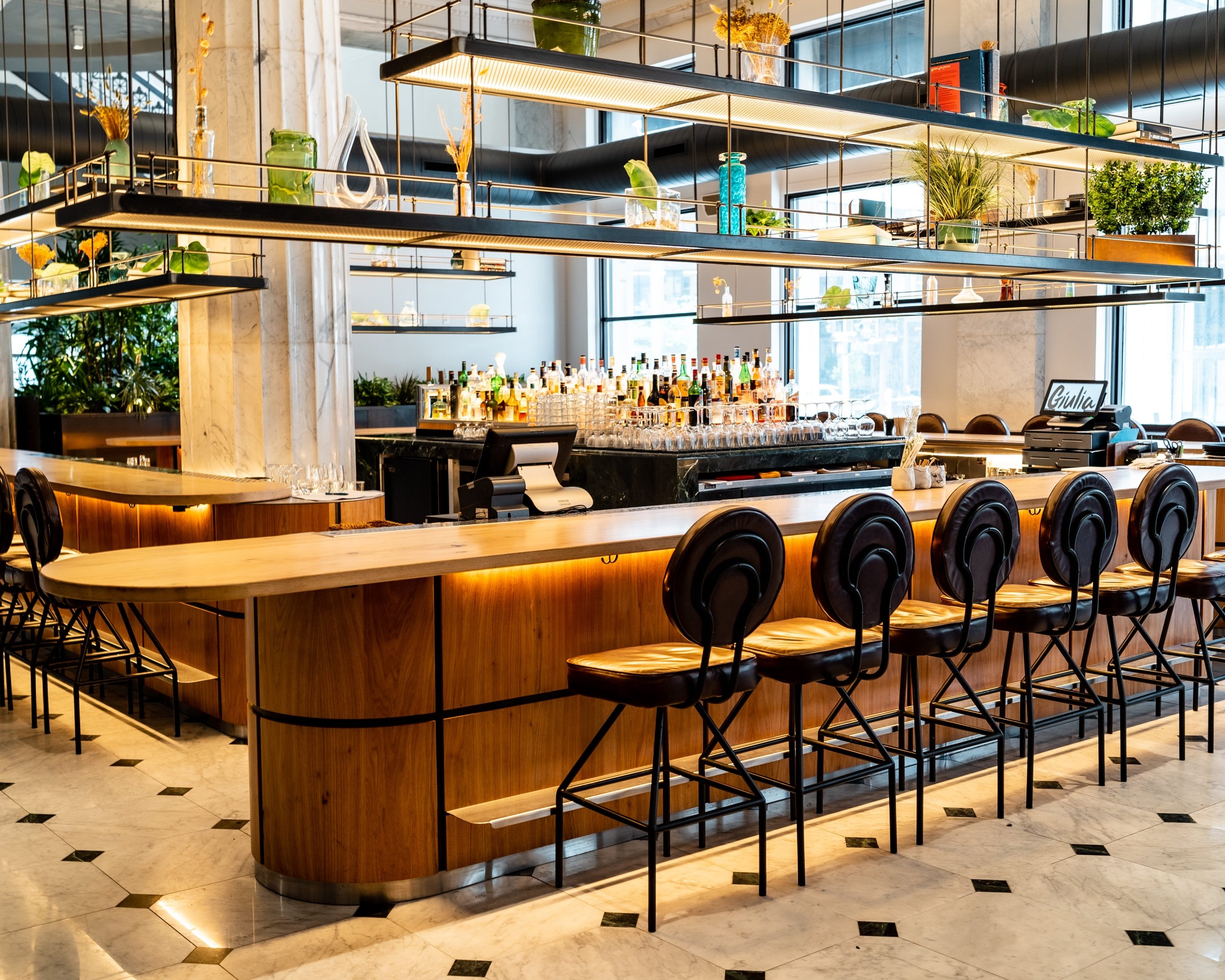 The full bar at hotel Giulia