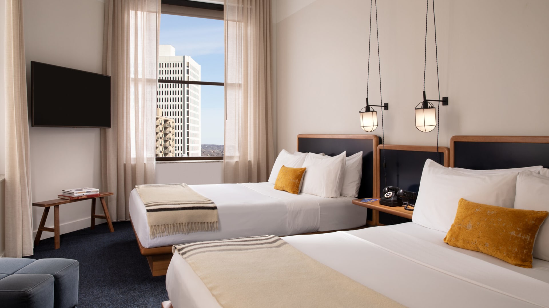 A room at hotel emery with two queen beds